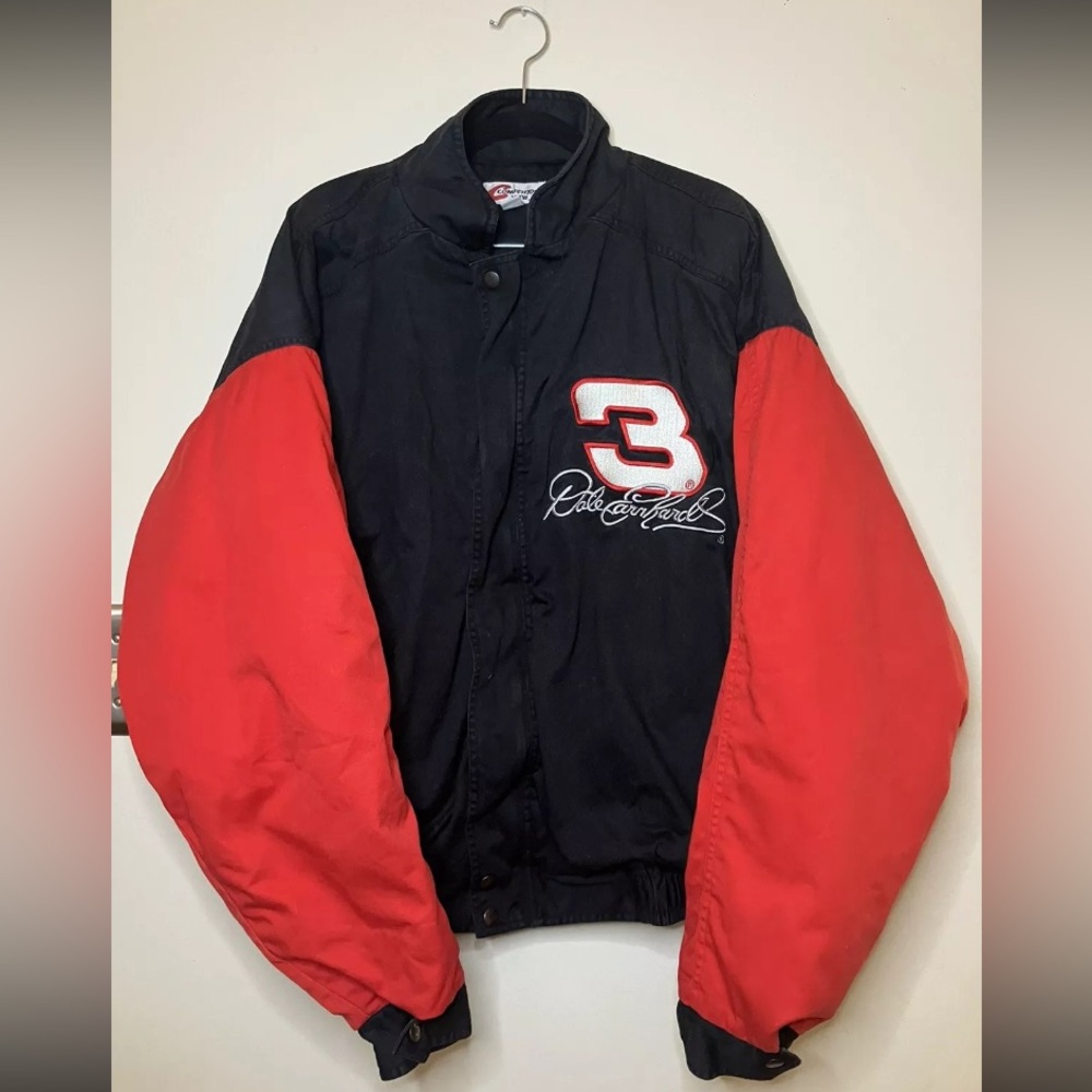 Competitors View Mens Jacket Black Cotton Dale Earnhardt Racing NASCAR Size XL